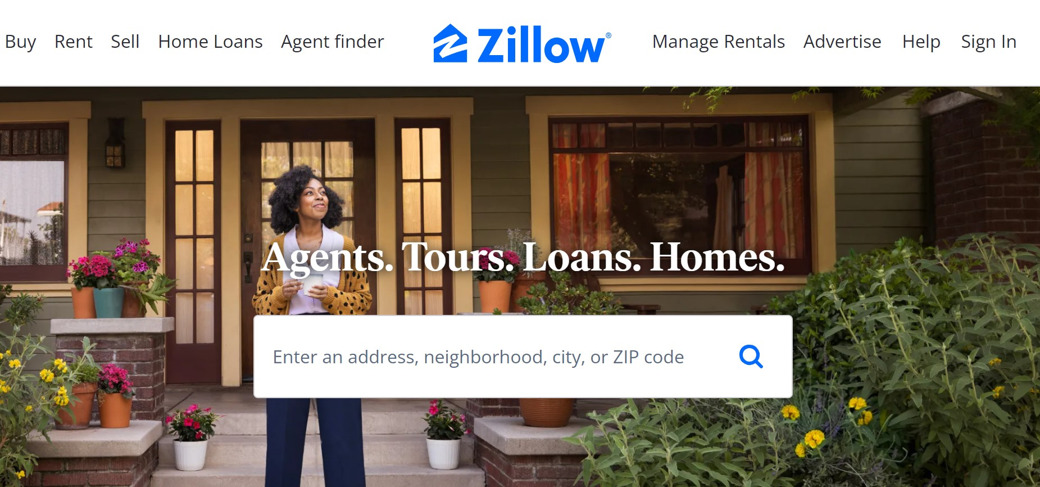 Zillow main page