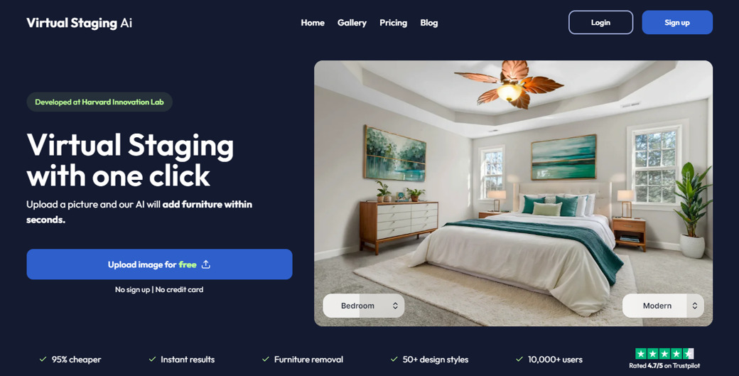 Virtual Staging AI main page