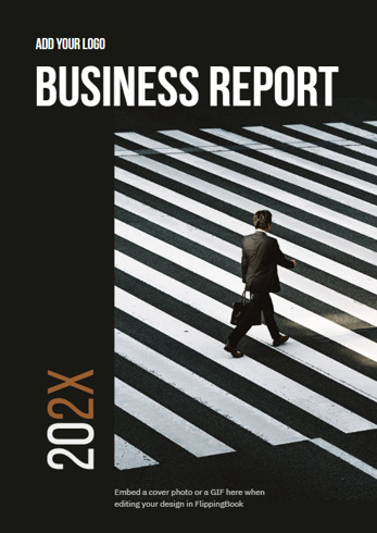 Canva business report template