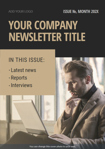 Canva company newsletter template