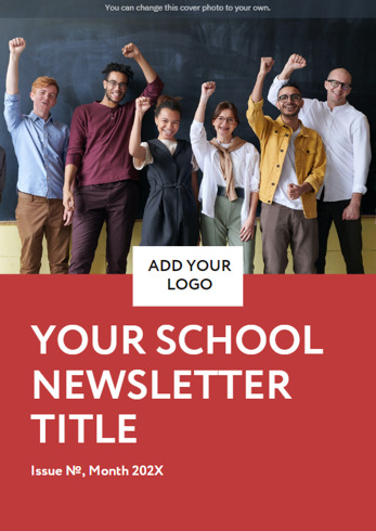 Canva school newsletter template