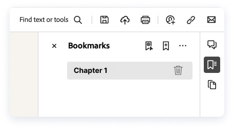 Dialog in Adobe Acrobat to enter bookmark title