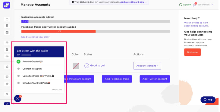 Customer onboarding with onboarding checklist