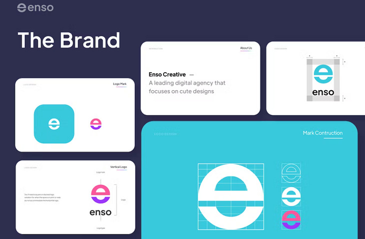 Beanding assets section in brand book example