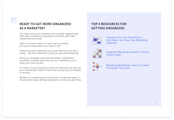 Trend Report. Marketing Strategy 2022 Structure by CoSchedule