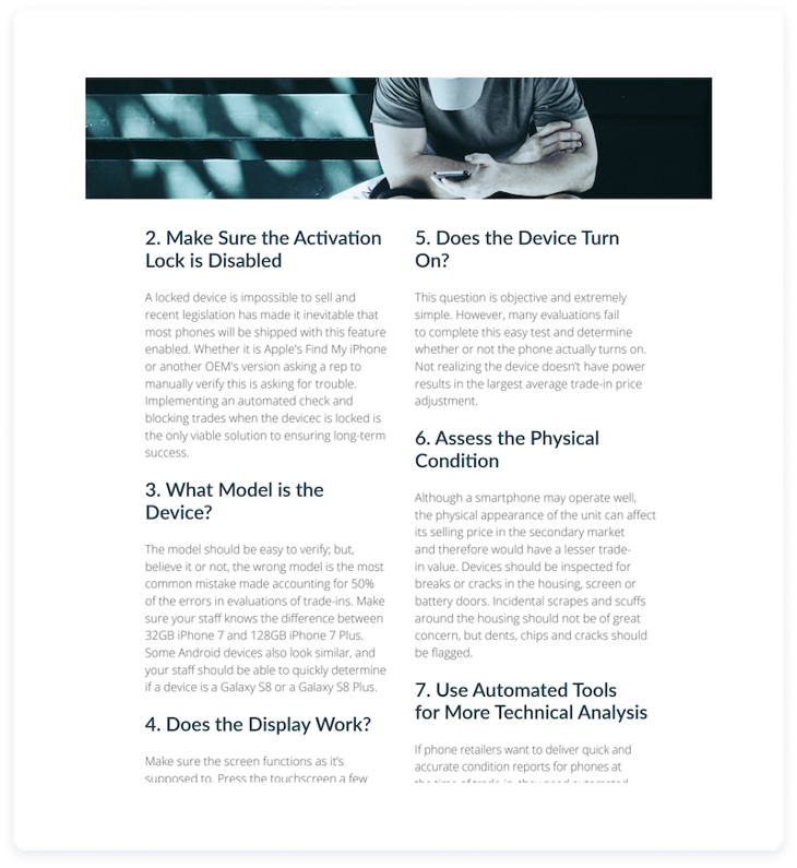 16 Steps to Optimize Your Mobile Trade-in Program by Hyla Mobile numbered list example