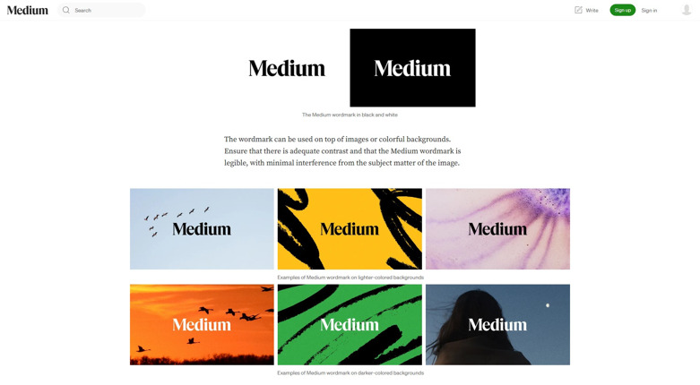 Medium brand guidelines