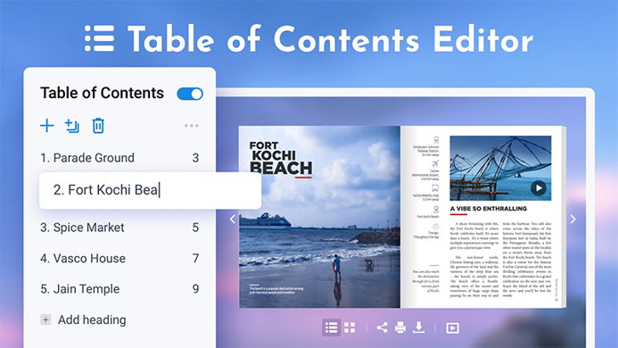 FlippingBook Online Update: Introducing Table of Contents Editor